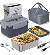 Carsolt Electric Lunch Box Food Heater Upgrade 3 in 1 Portable Food Warmer 100W Leakproof Heated ...
