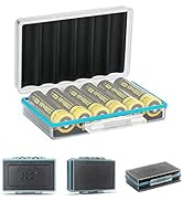 18650 Battery Case, Shockproof &amp; Water-Resistant Battery Storage Holder for 6 x 18650 Battery, PC...