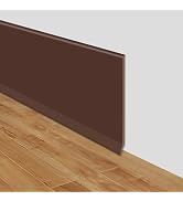 LSGCQ Flexible Baseboard Molding Trim 4 Inch x 20 Feet Self-Adhesive Vinyl Wall Base Peel and Sti...