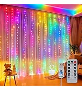 300LED Fairy Curtain Lights 9.8ft x 9.8ft LED Dimmable Twinkle Lights with Remote and Timer USB P...
