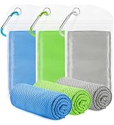 Amgico 3 Pack Cooling Towel(40"x12") for Neck and face, Ice Towel, Soft Breathable Towels, Coolin...