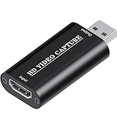 4K HDMI Video Capture Card, HDMI to USB 2.0 Capture Card, Cam Link Camera Capture Card, Video Gam...