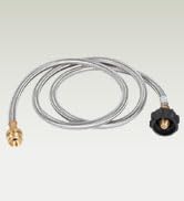 GasSaf 5FT Stainless Braided Propane Hose Adapter 1 lb to 20 lb Converter for QCC1/Type 1 LP Tank...
