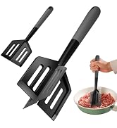 Mage Crab Meat Chopper &amp; Spatula – Rotatable Design for Ground Beef, Mashed Potatoes &amp; Pancakes –...