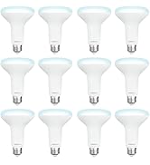 DEGNJU 12 Pack BR30 LED Recessed Light Bulb, Dimmable Indoor Flood Light Bulbs CRI80 7W Equivalen...