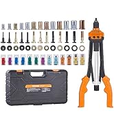 VEVOR Rivet Nut Tool, 16 inch Rivnut Tool Kit with 13PCS Metric and SAE Mandrels, 186PCS Rivet Nu...