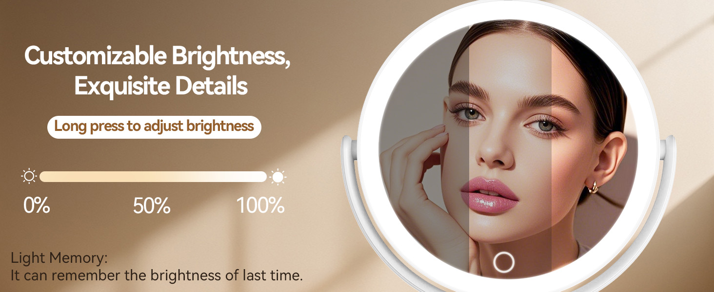 vanity mirror with lights, lighted makeup mirror with magnification, makeup mirror with lights