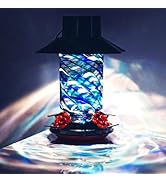 Muse Garden Gifts for Women Solar Hummingbird Feeders for Outdoors Hanging Ant and Bee Proof, Han...