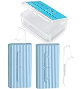 Portable Travel Flosser Dispenser Holy Rose Dental Floss Picks Storage Case with Toothpicks Floss...