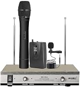 5 CORE Wireless Microphone Dual Handheld Mic Cordless Receiver Dj Karaoke Singing Microphones WM ...