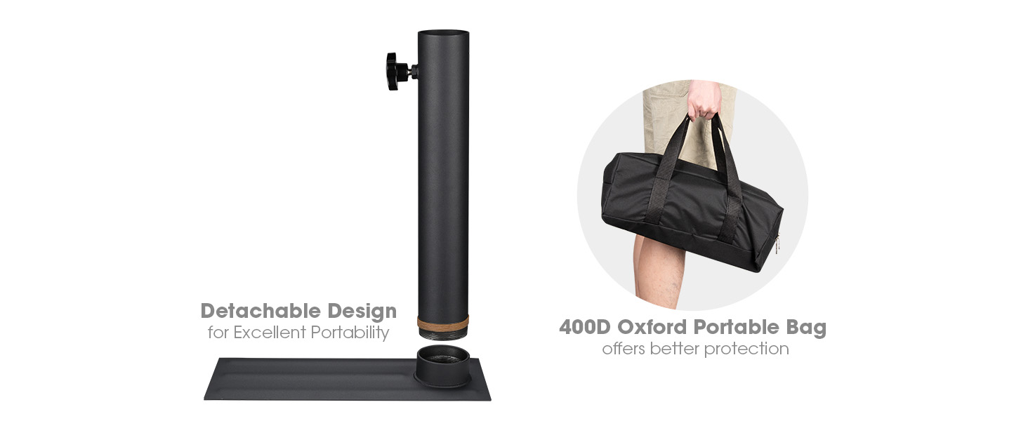 flagpole base with bag
