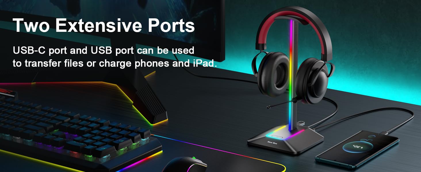 Gaming headphone stand