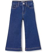 Essentials Girls and Toddlers' Wide Leg Jeans with Elastic Waist