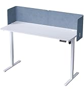 ERGO COLLECT Desk Privacy Panel,2PCS L-Shaped Clamp-On Office Desk Divider,2-in-1 Adjustable Acou...