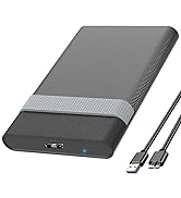 GODO 2.5 Inch External Hard Drive Enclosure,USB 3.0 to SATA 7mm 9.5mm 2.5 HDD SSD Enclosures Hard...