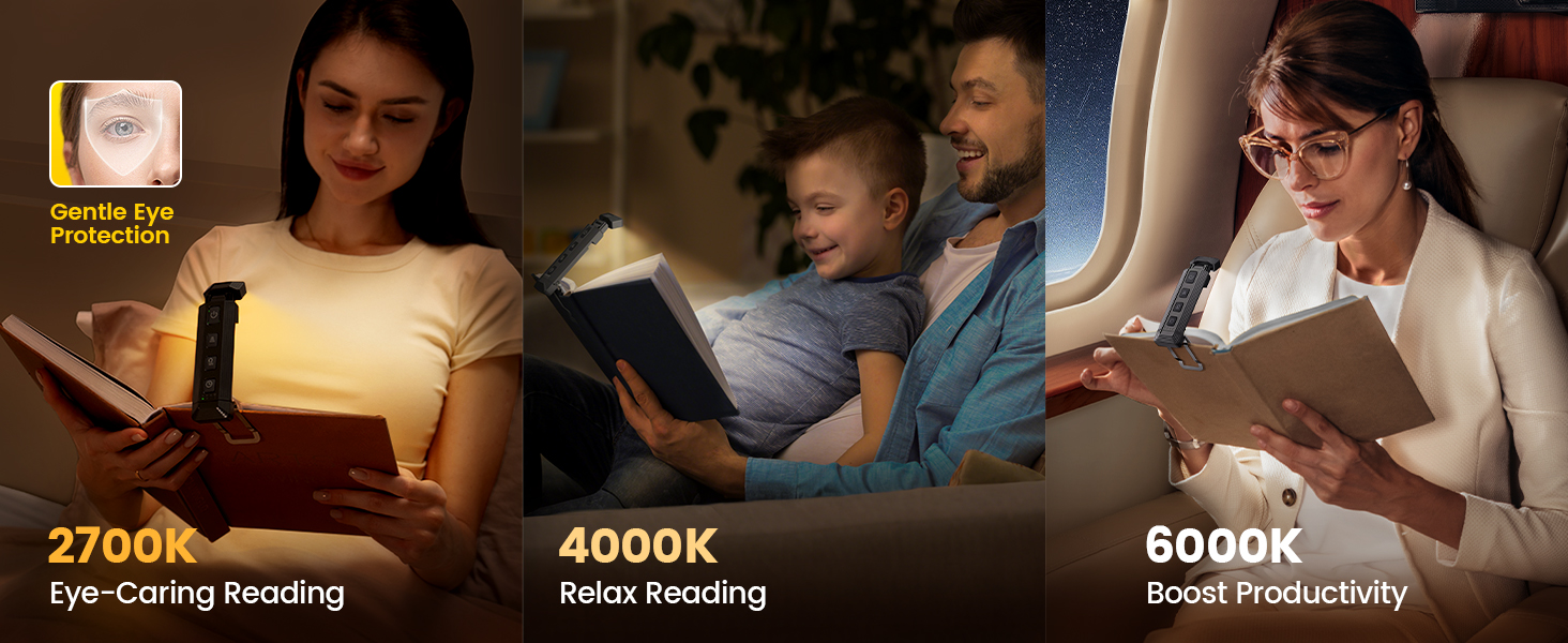 3 colors reading light