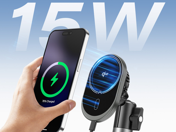 15W fast charging car phone mount