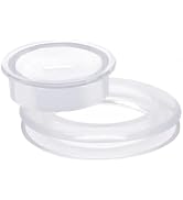 2Pcs Clear Standard Size Silicone Umbrella Hole Ring Plug and Cap Set for Glass Outdoors Patio Ta...