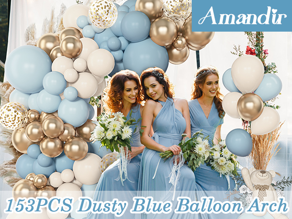  dusty blue balloon arch kit