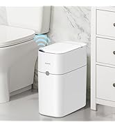 MOPALL Automatic Motion Sensor Bathroom Trash Can with Lid, 3 Gallon Smart Garbage Can, Touchless...