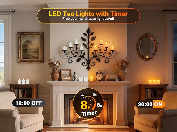 rechargeable remote control tea lights candles led candles with remote timer wall table decor