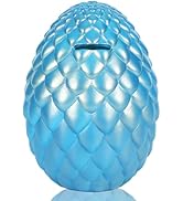 H&amp;W Dragon Egg Piggy Bank - Unbreakable, Shiny Color, Large Capacity Money Box for Kids - Home De...