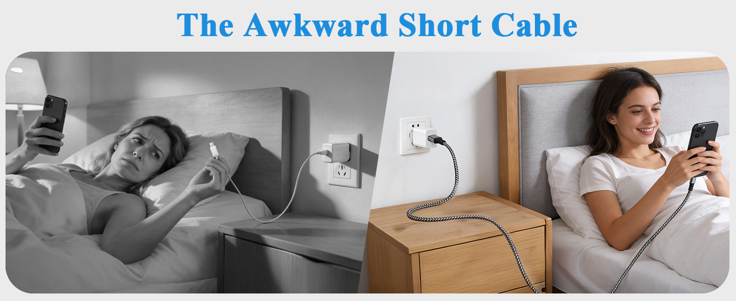 The original usb c cable is too short, making charging inconvenient. 10ft cable would be just right.