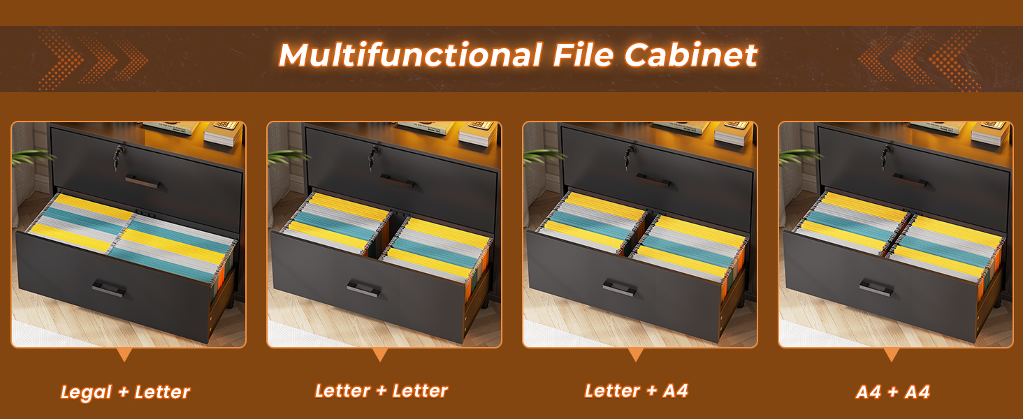 2 drawers file cabinet
