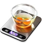 Atogou 33lb/ 15kg Food Scale, Digital Kitchen Scale with Full View LCD Display, Waterproof Stainl...