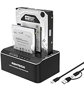 RSHTECH Hard Drive Docking Station Aluminum USB-C/USB 3.0 to SATA Dual Bay Hard Drive Dock for 2....