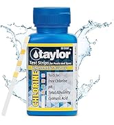 Chlorine Test Strips for Free Chlorine, pH, Alkalinity, CYA (50/Bottle)
