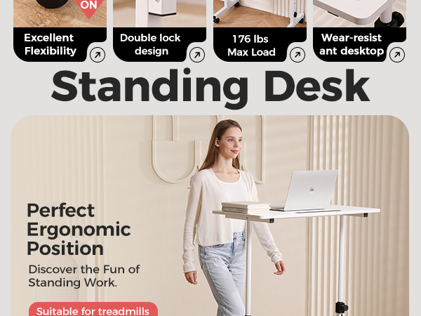 standing desk on wheels