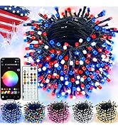 YIQU Smart Color Changing Halloween Lights, 66 FT 200 LED RGB Christmas String Lights with Remote...