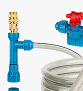 fishkeeper Gravel Vacuum for Aquarium Water Changer with 6 Faucet Adapters