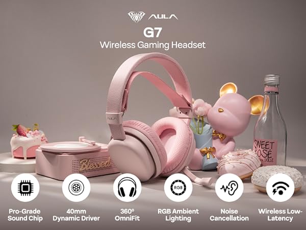 G7 Headset Pink