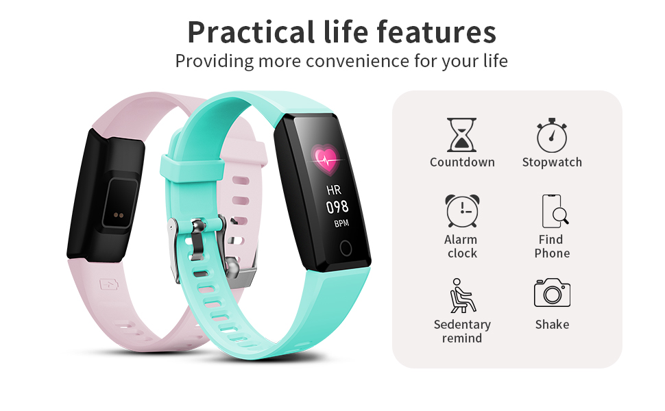 Fitness Tracker with Blood Pressure Heart Rate Sleep Health Monitor Activity Tracker Step Calorie