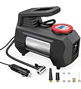 HAUSBELL Tire Inflator Upgraded Air Compressor for Car, Portable Air pump for Car Tires, 12V DC C...