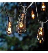 Goothy 20Ft Outdoor String Lights with 22 Edison Bulbs(2 Spare), 7W E17 Intremediate Base ST40 Vi...