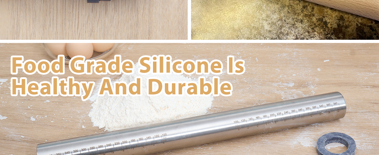 non-porous stainless steel rolling pin