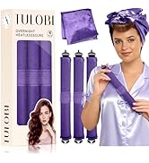 TULOBI 3 Pcs Heatless Curls Overnight - Upgraded Velvet Heatless Hair Curler with Velcro Fastener...