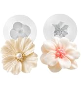 2PCS 3D Flower Silicone Candle Molds,Camellia Silicone Poppy Flower Mold for DIY Epoxy Crafts Han...