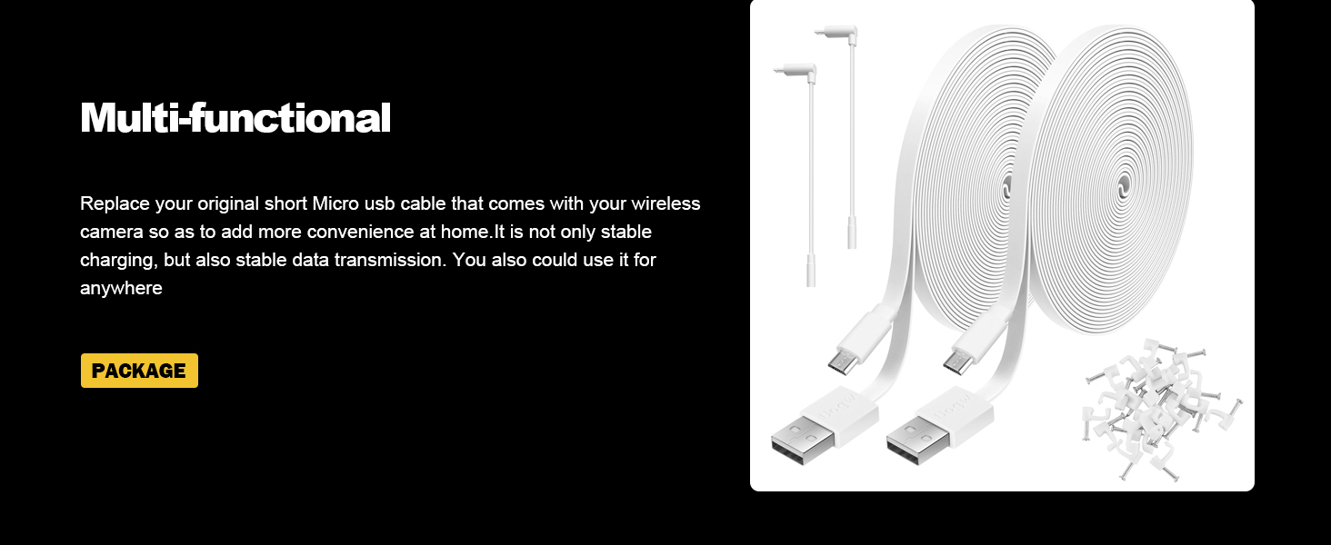 Power Extension Cable Compatible with Wyze Cam