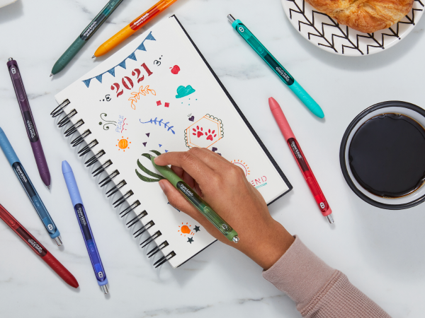 journal doodle note colorful pens desk write trendy aesthetic student teacher best smudge smear nice