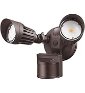 LEONLITE COB LED Security Light, Motion Sensor Flood Lights Outdoor, Aluminum, 3 Modes Motion Det...