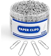500 Paper Clips Assorted Sizes Medium and Large, Paper Clips for Paperwork, Durable and Rustproof...