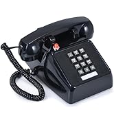 Retro Phone, Corded Old Phone, Retro Telephone with Landline, Classic Vintage Push Button Old Sch...