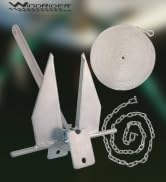 WindRider Heavy Boat Anchor Kit Fluke Anchor with Anchor Chain and Boat Anchor Rope Set for Inclu...