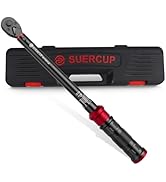 SUERCUP 3/8-inch Drive Torque Wrench - 10-110 ft.lb/13.6-149.2Nm, Dual-Direction Adjustable 72 To...