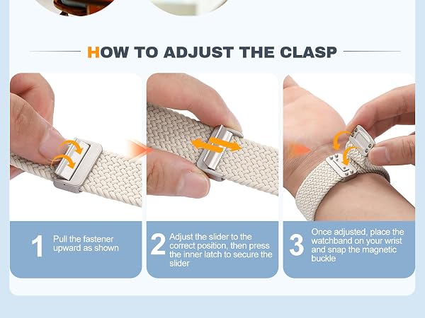 How to adjust the clasp
