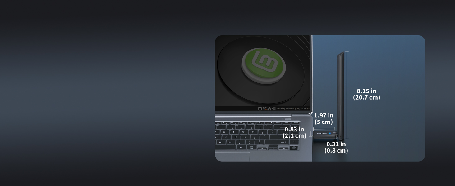 Visual Demonstration Shows the Compact Adapter’s Actual Size When Connected to a Laptop